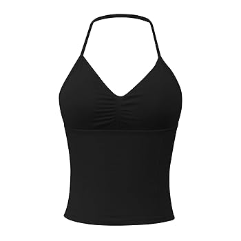 Jetjoy Impact Longline Strappy Workout Halter Tops Women